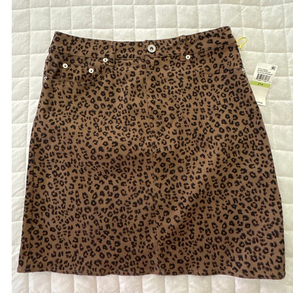 Cece Skirt Womens 27/4 Brown Cheetah Print Mini Indie Sleaze Grunge Punk Biker